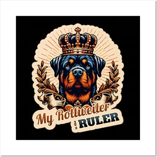 King Queen Rottweiler Posters and Art